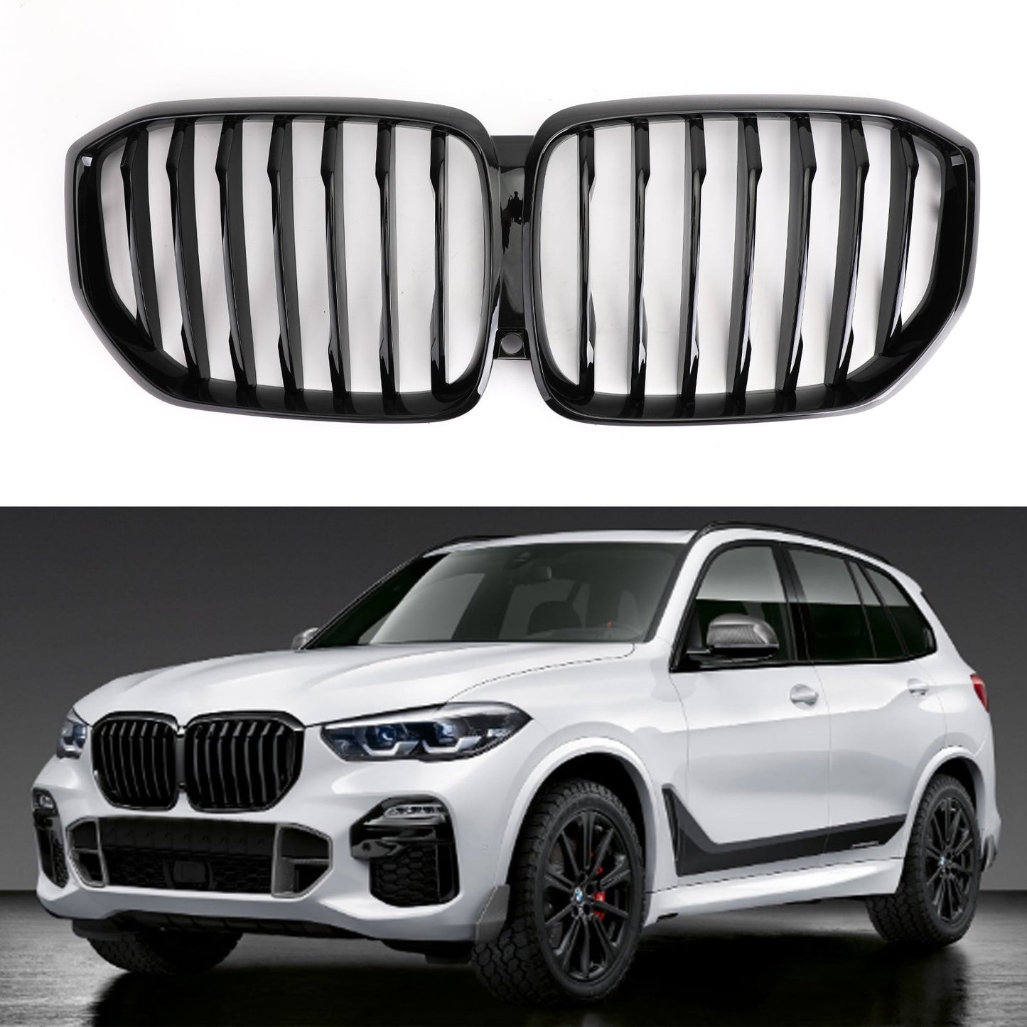 2018-2021 BMW G05 X5 30d 40i 50i M50d Gloss Black Front Kidney Grill Grille Generic