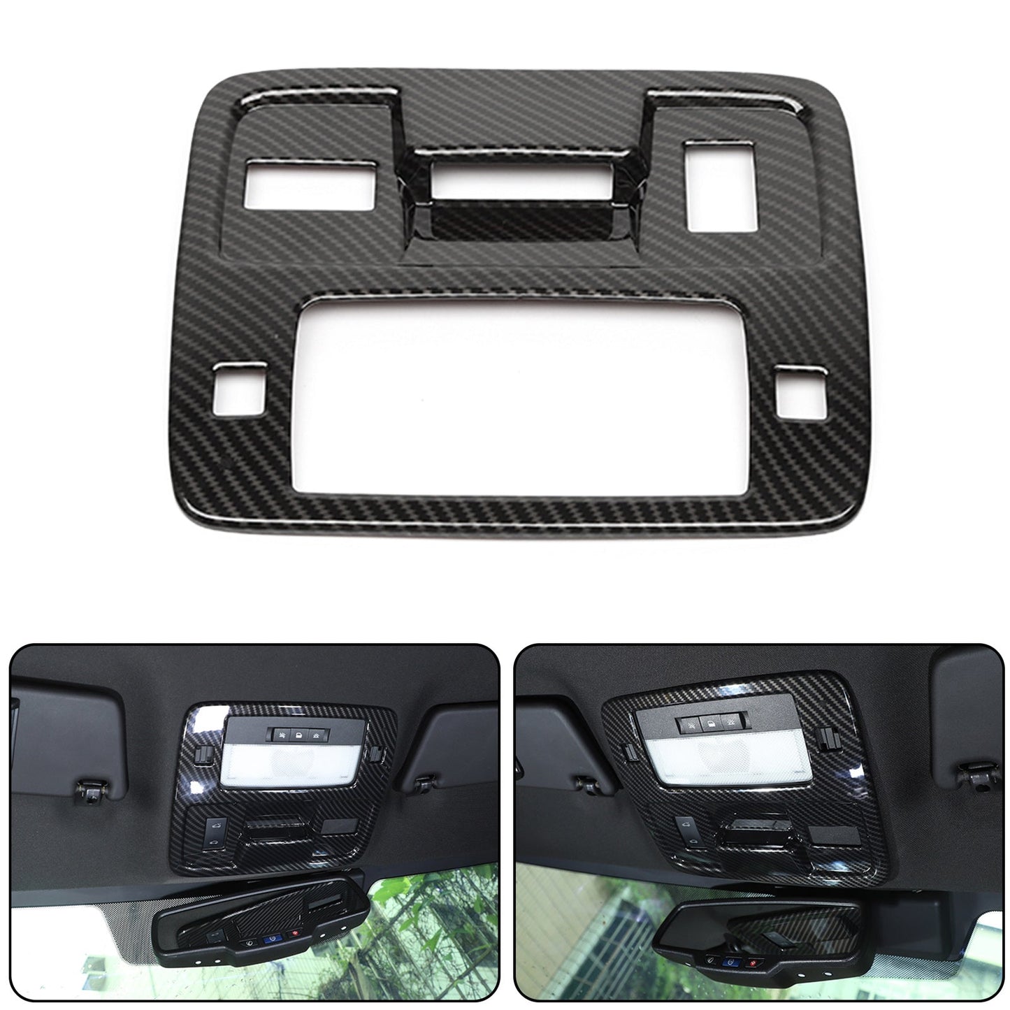 Carbon Fiber Reading Lamp Panel Cover Trim For Chevr Camaro 2010-2015