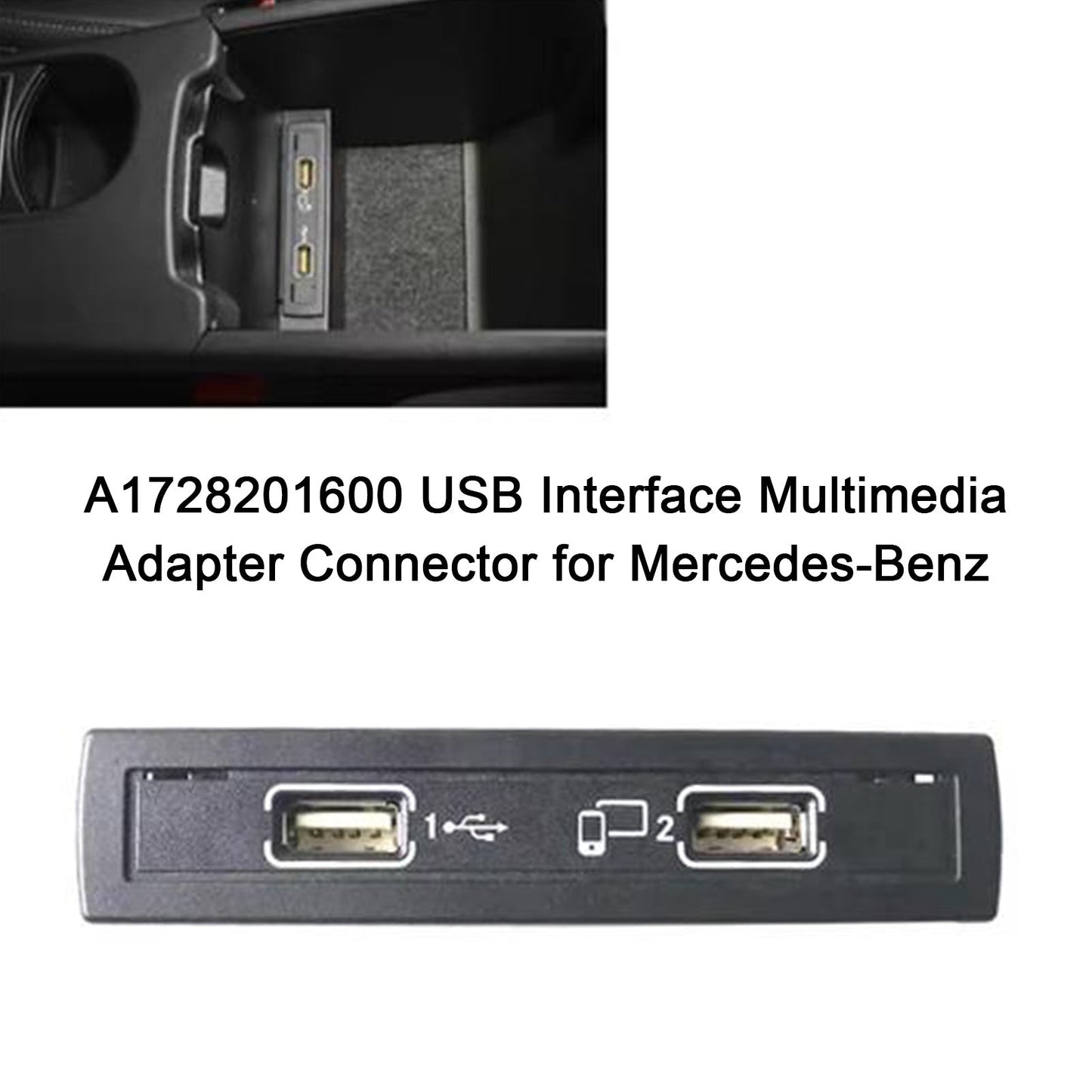2015-On Mercedes-Benz W205 C-Class USB Interface Multimedia Adapter Connector A1728201600