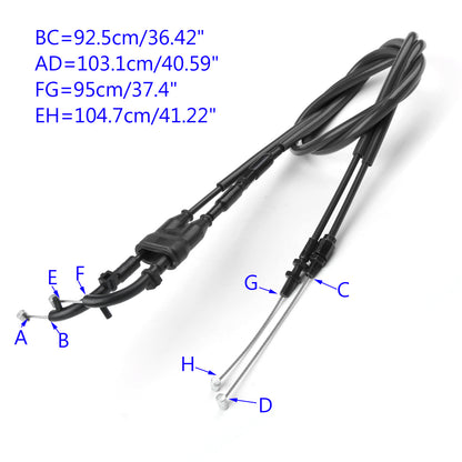 2014-2021 Yamaha MT-07 MT07 BLACK Throttle Cable Push/Pull Wire Line Gas