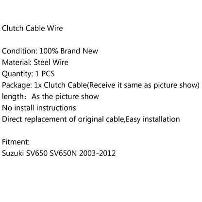 2003-2012 Suzuki SV650 SV650N Wire Steel Clutch Cable Replacement