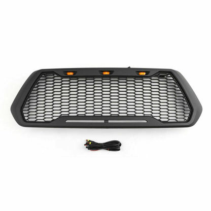 Toyota 2016-2023 Tacoma Raptor Style ABS Mesh Grille With 3 Amber LED Lights
