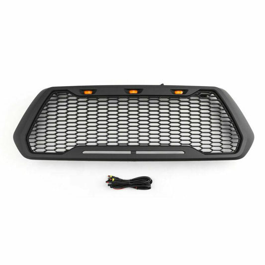 Toyota 2016-2023 Tacoma Raptor Style ABS Mesh Grille With 3 Amber LED Lights