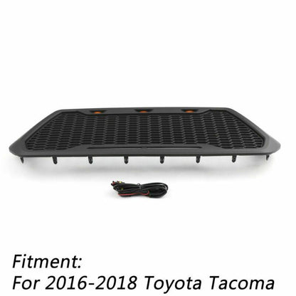 Toyota 2016-2023 Tacoma Raptor Style ABS Mesh Grille With 3 Amber LED Lights