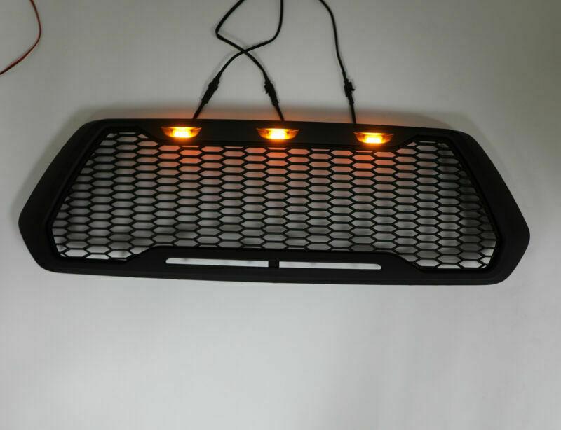 Toyota 2016-2023 Tacoma Raptor Style ABS Mesh Grille With 3 Amber LED Lights