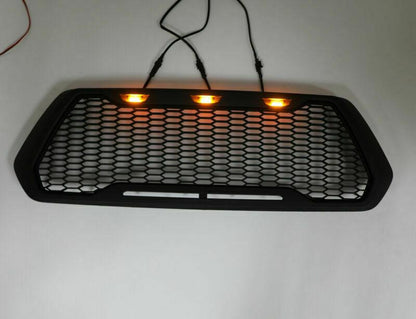 Toyota 2016-2023 Tacoma Raptor Style ABS Mesh Grille With 3 Amber LED Lights