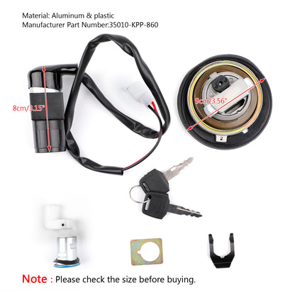 Honda CBR125R 2004-2010 CBR125RS Ignition Switch Fuel Gas Cap Seat Lock Key Set