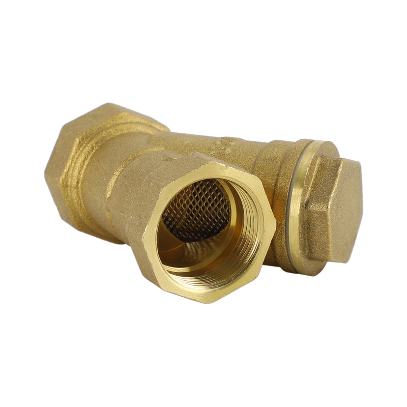1/2"-1" NPT Thread Y Shaped Brass Strainer Filter Valve Connector For Water Oil, 1/2"