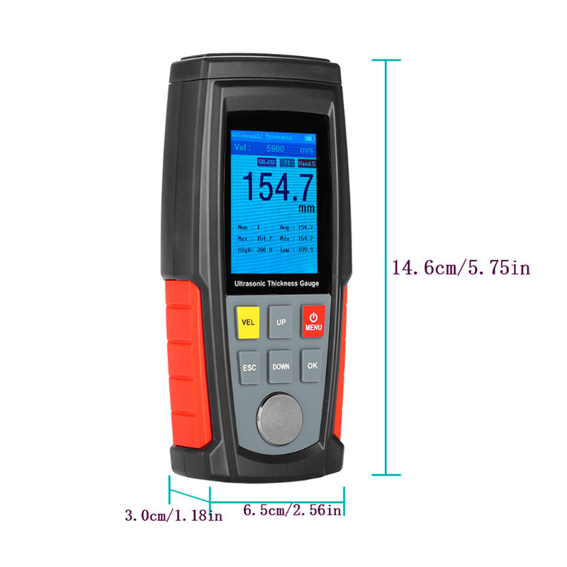 Outil de test LCD WT100A, capteur intelligent, jauge d'épaisseur à ultrasons, vitesse du son