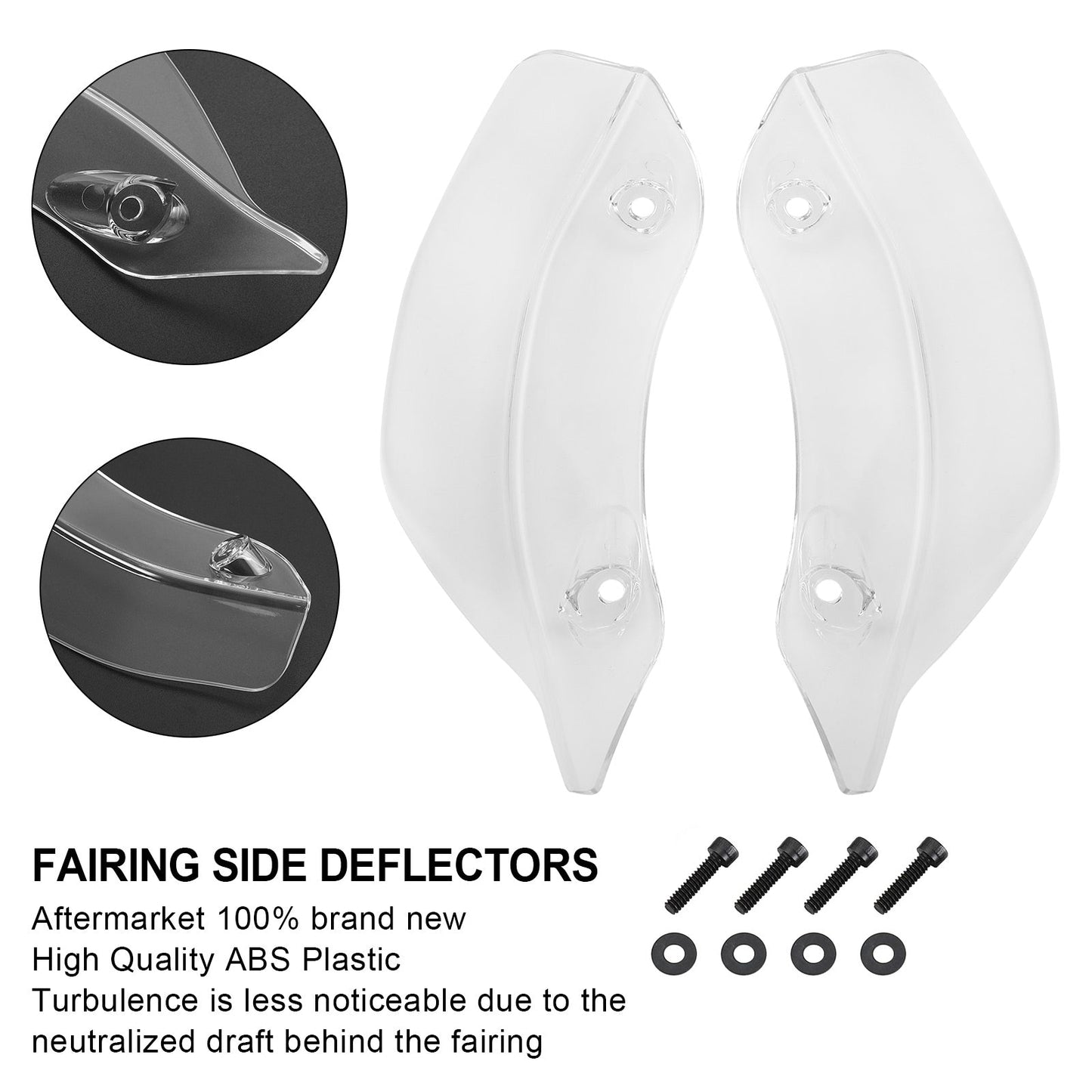 Fairing Windshield Side Wing Wind Deflector For Touring Road Glide 2015-2021 clear