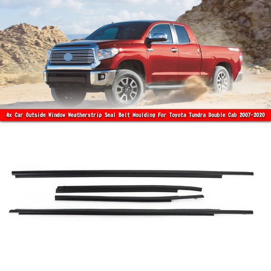 Joint d'étanchéité pour vitres extérieures de voiture Toyota Tundra Double Cab 2007-2020 4x 68160-0C020 68210-0C020 68163-0C010 68164-0C010