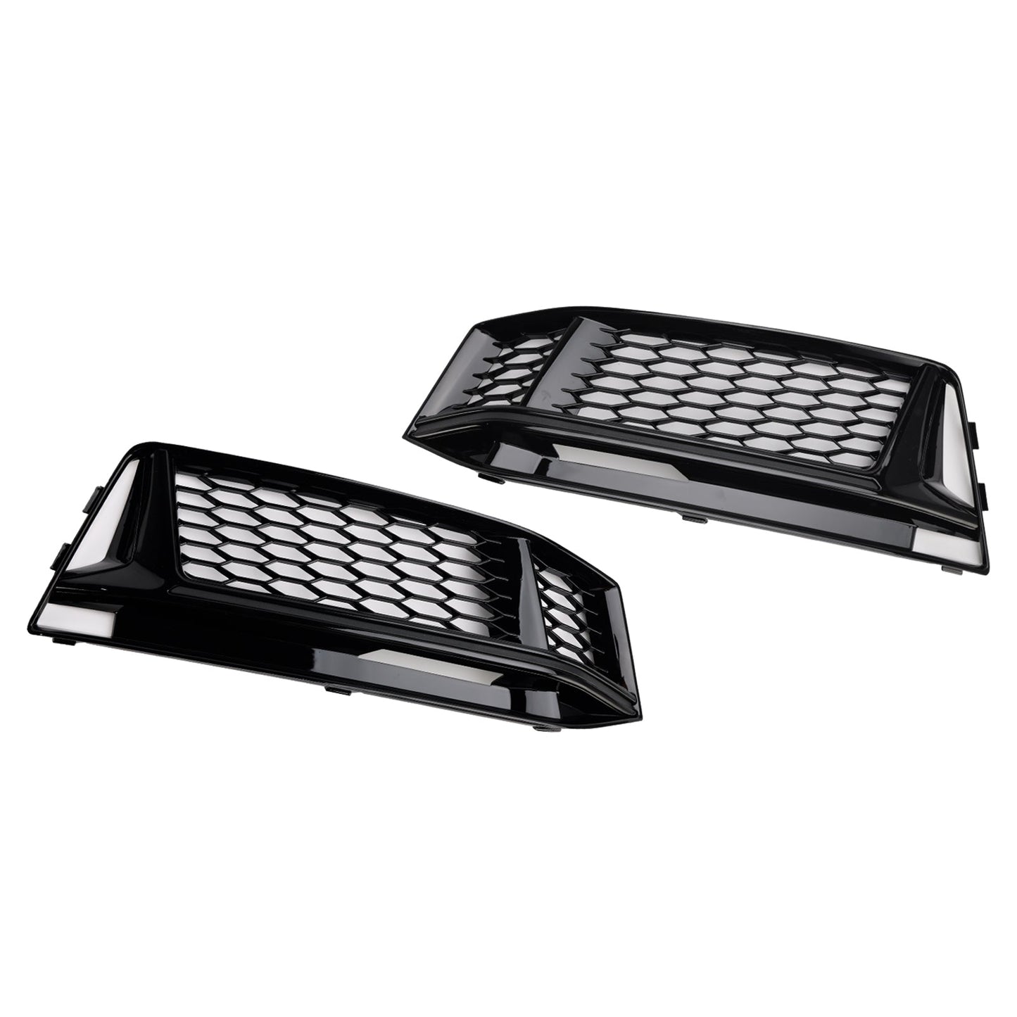2016-2018 2PCS Fog Light Cover Grille Grill Fit AUDI A4 B9 S-Line S4