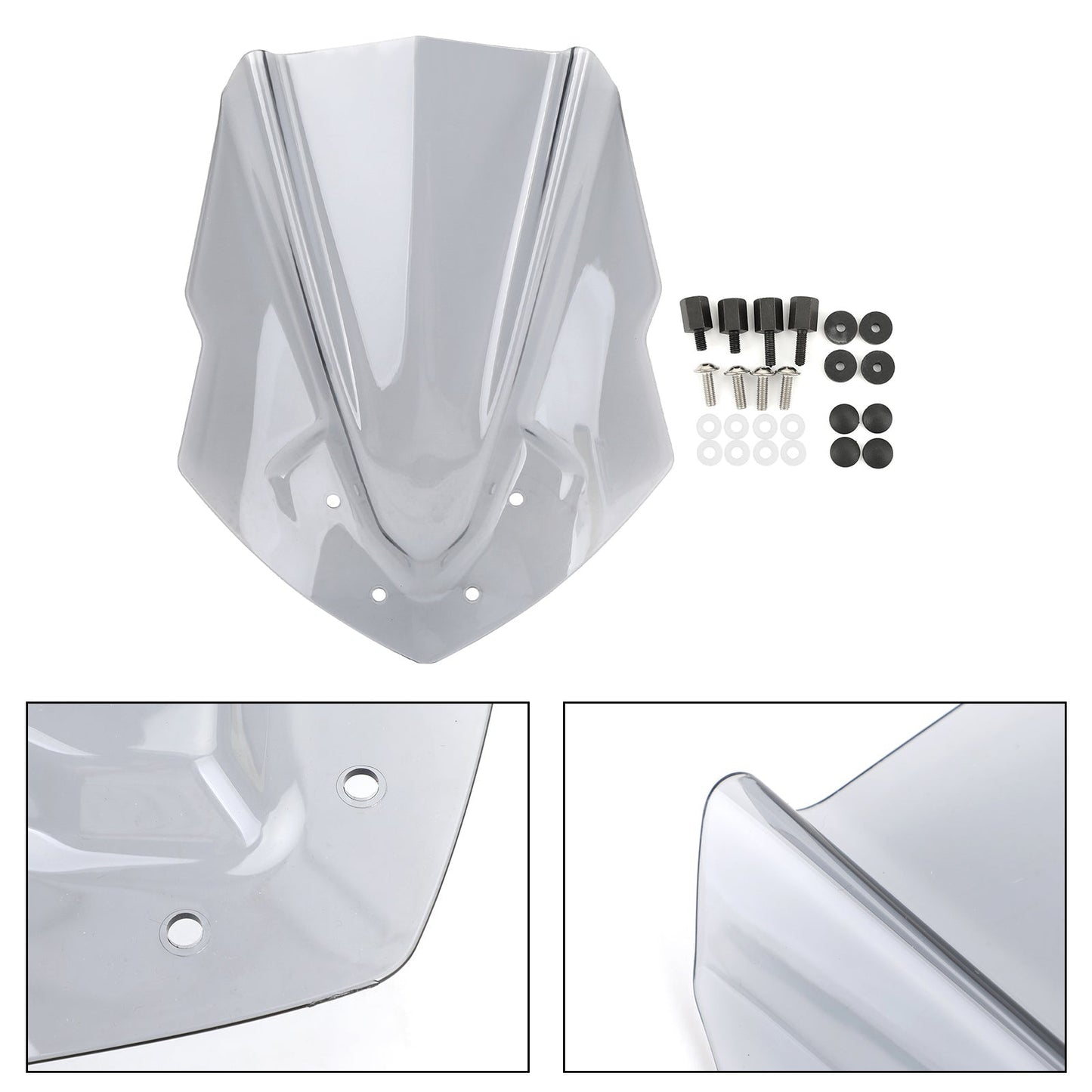 Pare-brise ABS pour moto Yamaha MT125 2015-2019, gris