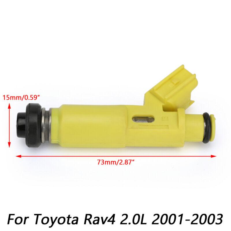 Inyector de combustible de flujo combinado 23250-28050 para Toyota Rav4 2.0L (2001-2003), 4 piezas