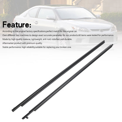 2005-2010 Scion TC ANT10 Left+Right Door Glass Window Weatherstrip Seals 75711-21030