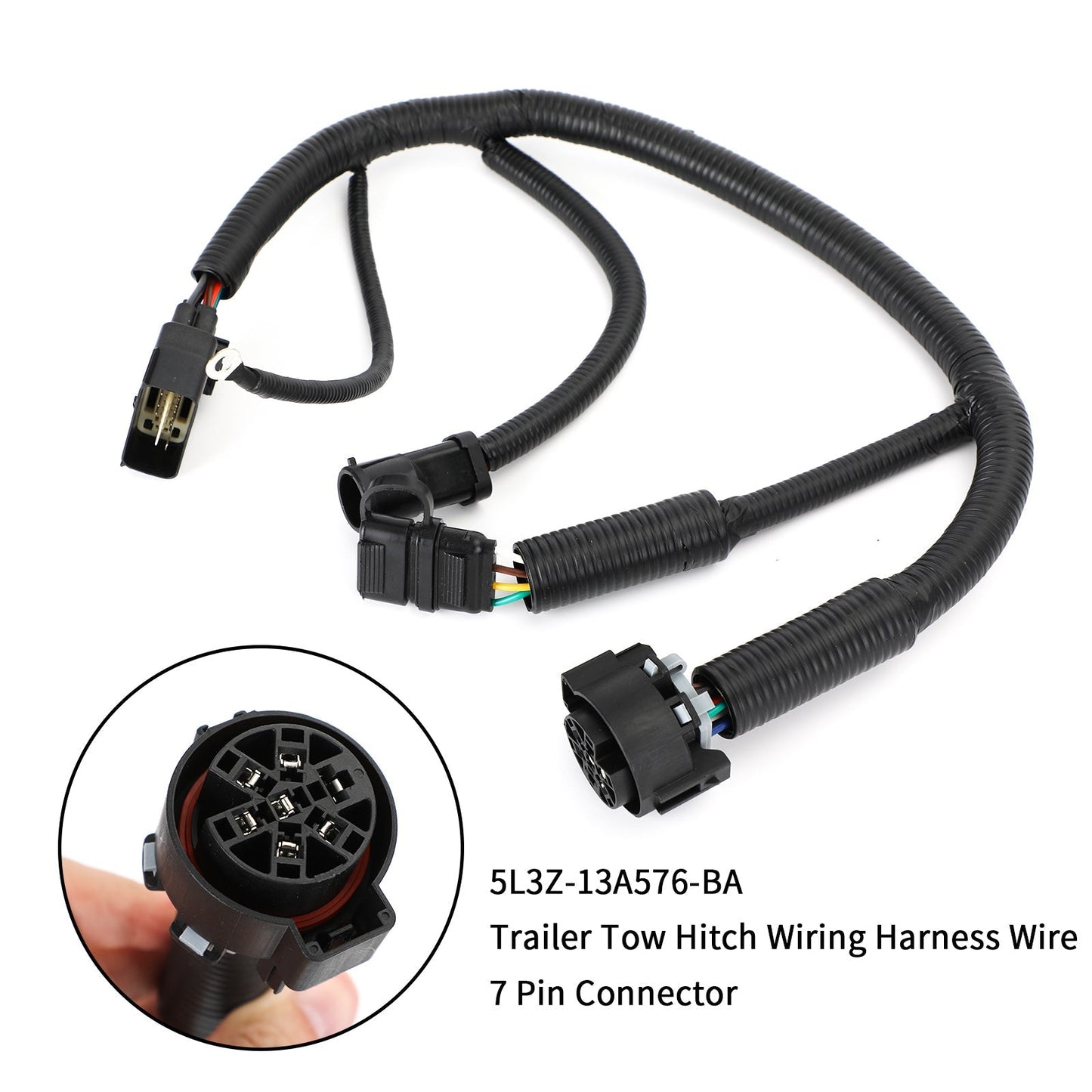 2005-2008 Ford F-150 Trailer Tow Hitch 7 Pin Connector Wiring Harness Wire