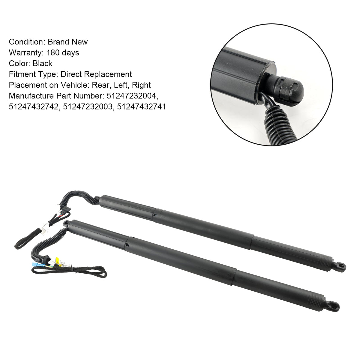 2011-2017 BMW X3 F25 2PCS 51247232003 Left & Right Electric Tailgate Struts Gas