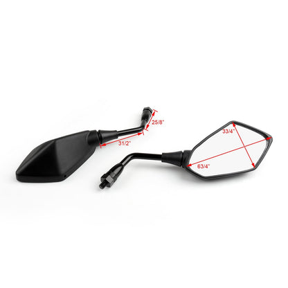 10mm Pair Rearview Mirror For Kawasaki ZR-7 ZRX1200 2001-2008 Zephyr 1100/750