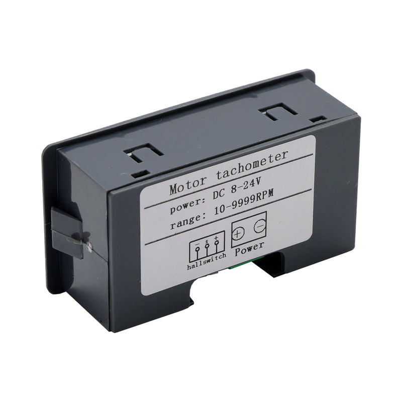 Tacómetro digital LED de 4 pulgadas, medidor de velocidad y RPM con sensor de proximidad Hall NPN, rojo