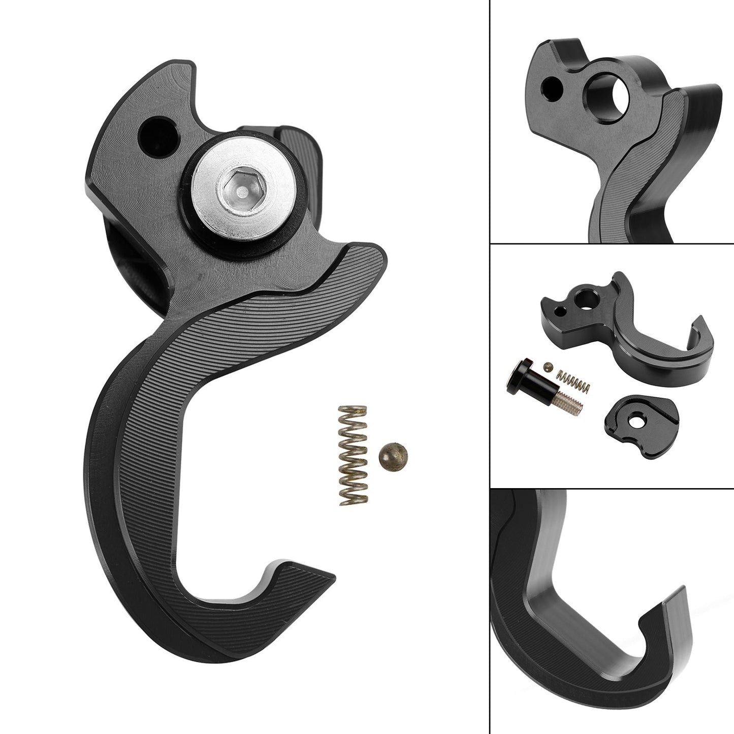 Holder Helmet Hooks Bracket Black For For Yamaha Tricity 125 2014-2021 155 2016-2023