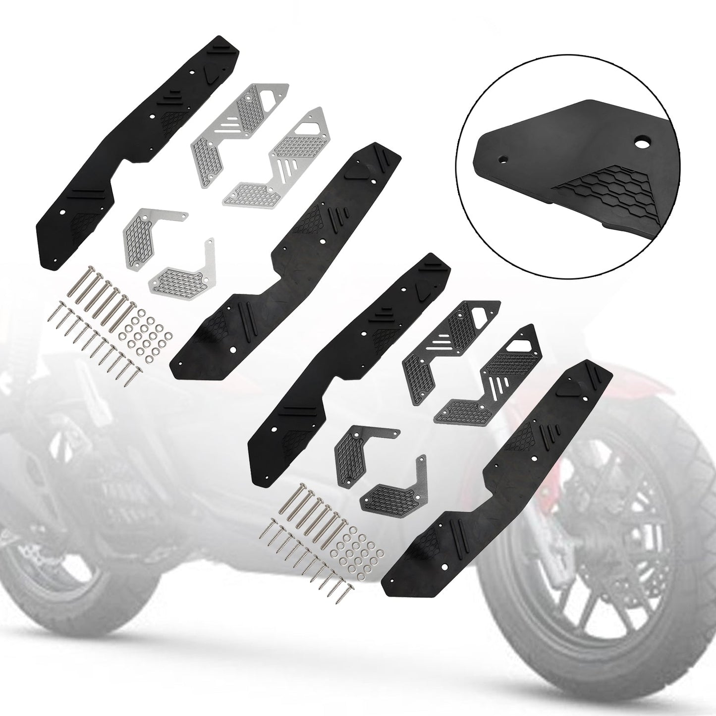 Reposapiés, estriberas, pedal, placa de protección, compatible con HONDA ADV160 2022-2023