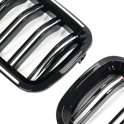 01.2009-10.2016 BMW 5 Series F10 Kidney Bumper Grille Grill Gloss Black 51137203649 51137203650