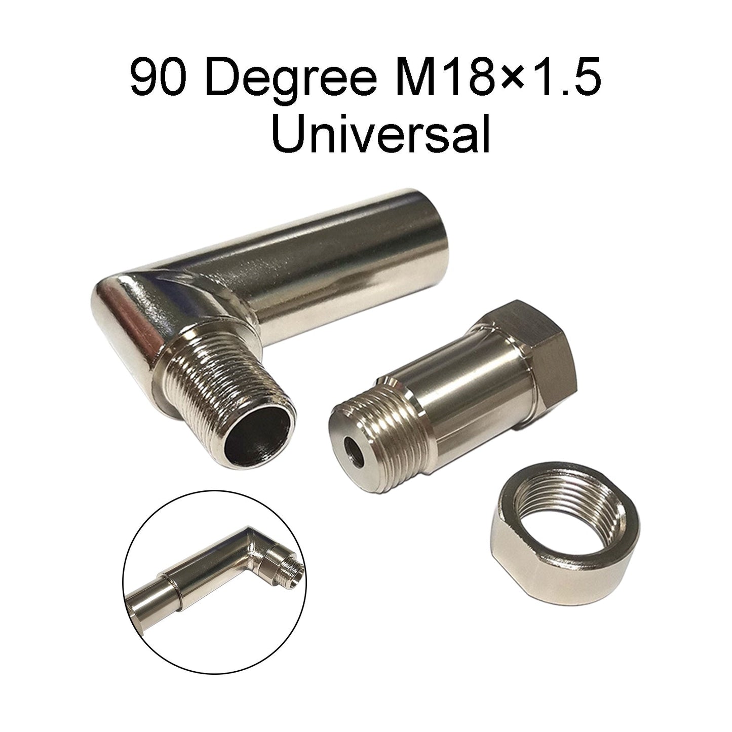 M18*1.5 O2 Spacer Sensor Angled Extender 90 Degree O2 Bung Extension