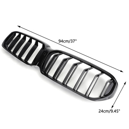 2021-2022 BMW 5-Series G30 G31 G38 530i/540i/530e/M550i/520d Front Grill Double Gloss Black Grille
