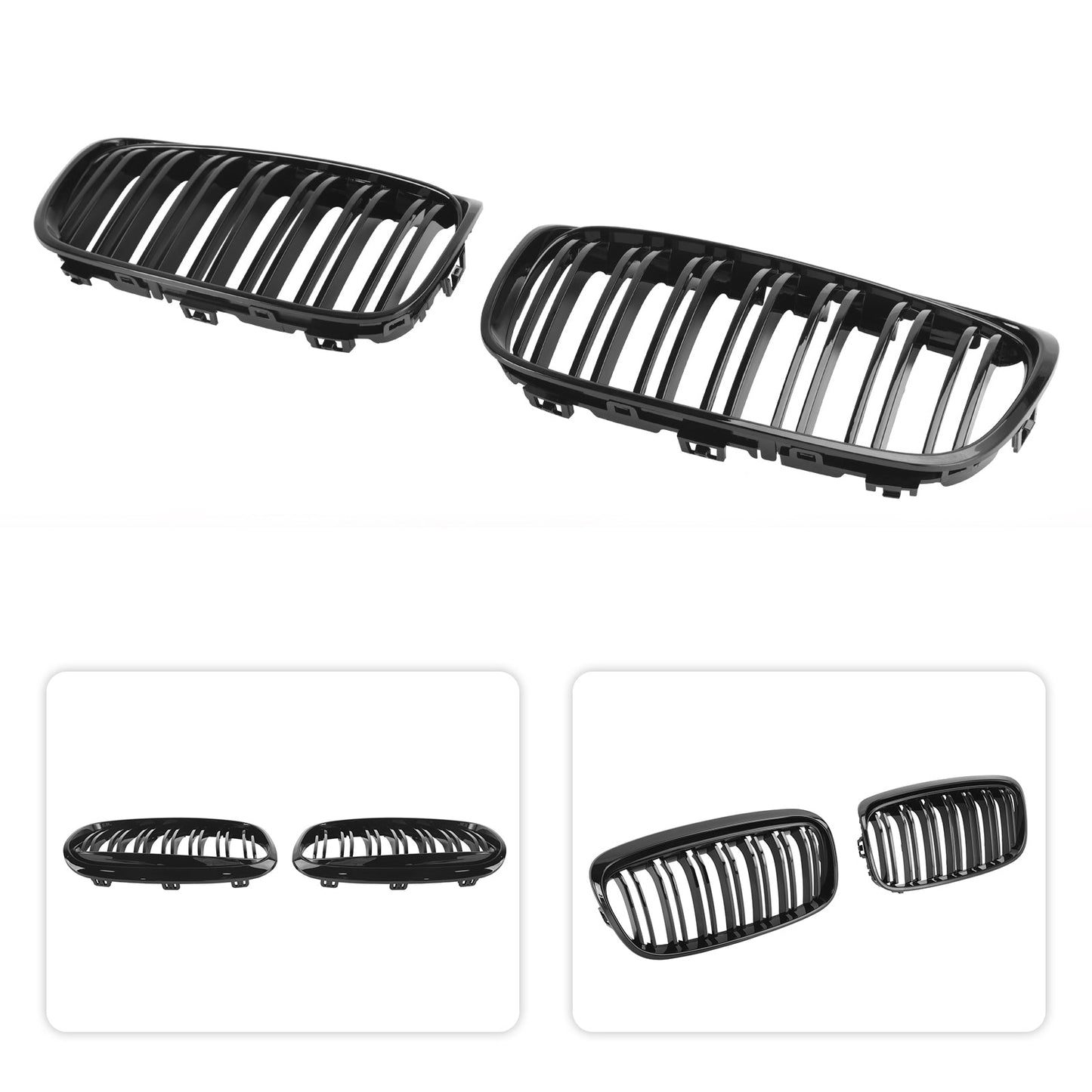 2015-2018 BMW 2 Series F45 F46 218d/220d/218i/M240i Pre-Facelift Front Grill Gloss Black Grille