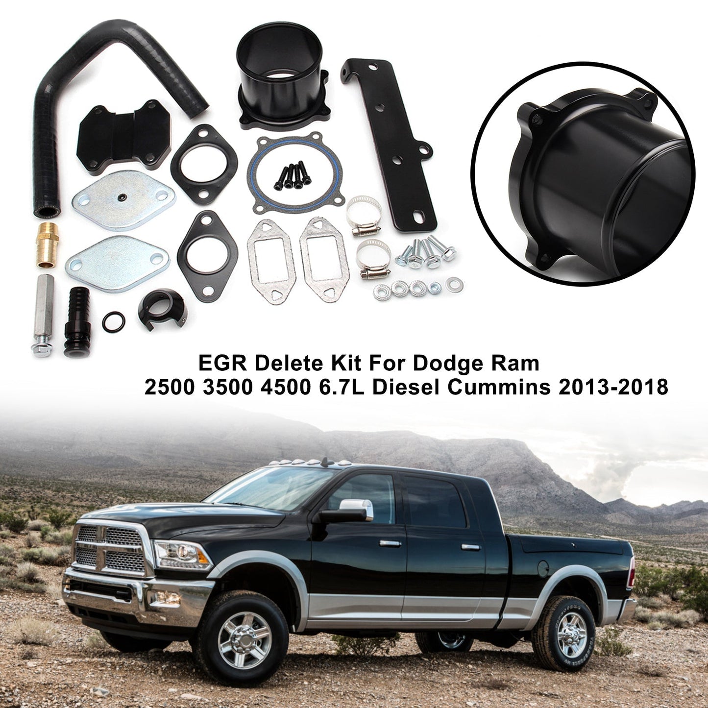 Dodge Ram 2500 3500 6.7L 2013-2018 Cummins Diesel EGR Plate Cooler & Throttle Valve Delete Kit