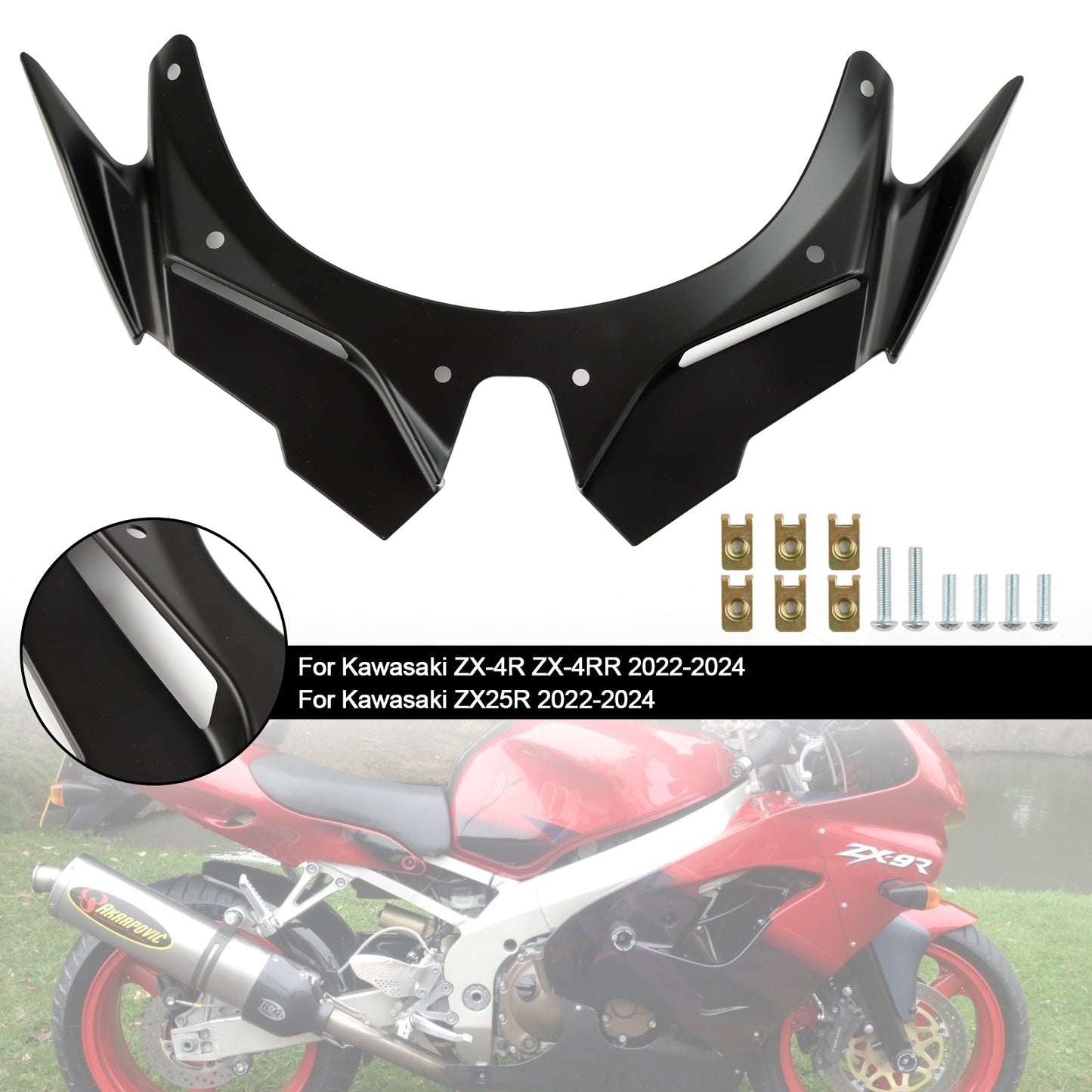 Coque de carénage avant pour Kawasaki ZX4R, ZX4RR, ZX25R 2022-2024
