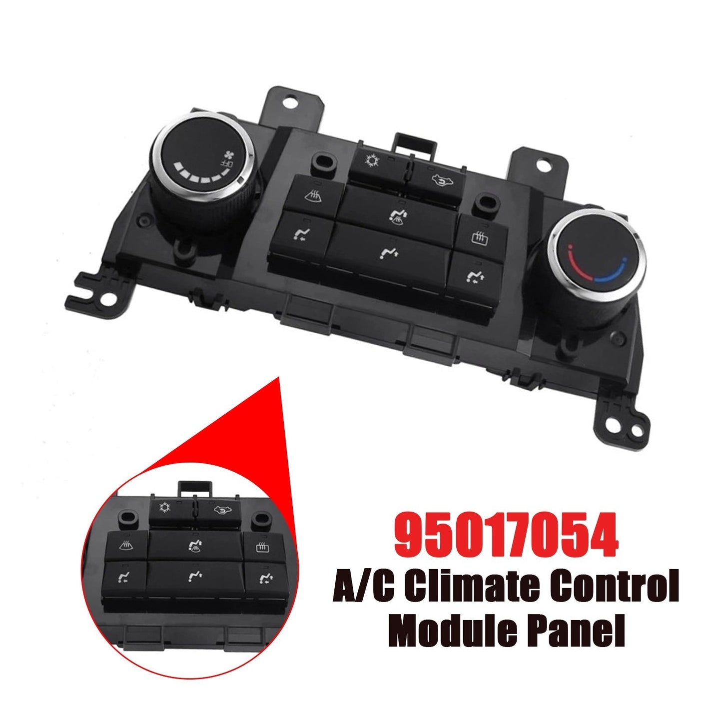 2009-2016 Chevrolet Cruze A/C Climate Control Module Panel 95017054