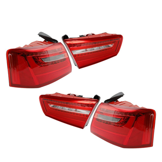 Feu arrière LED intérieur et extérieur pour AUDI A6 C7 2012-2015, 4 pièces, 4GD945093, 4GD945094, 4GD945095, 4GD945096