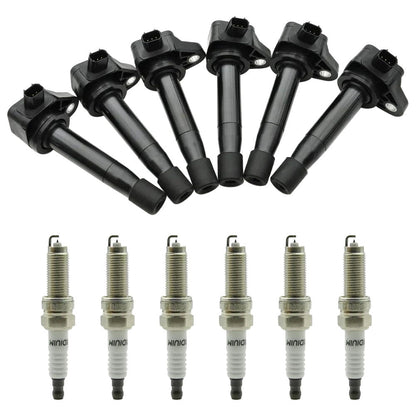 2008-2012 Honda Accord V6 3.5L 6X Ignition Coil +Spark Plug UF603 C1624