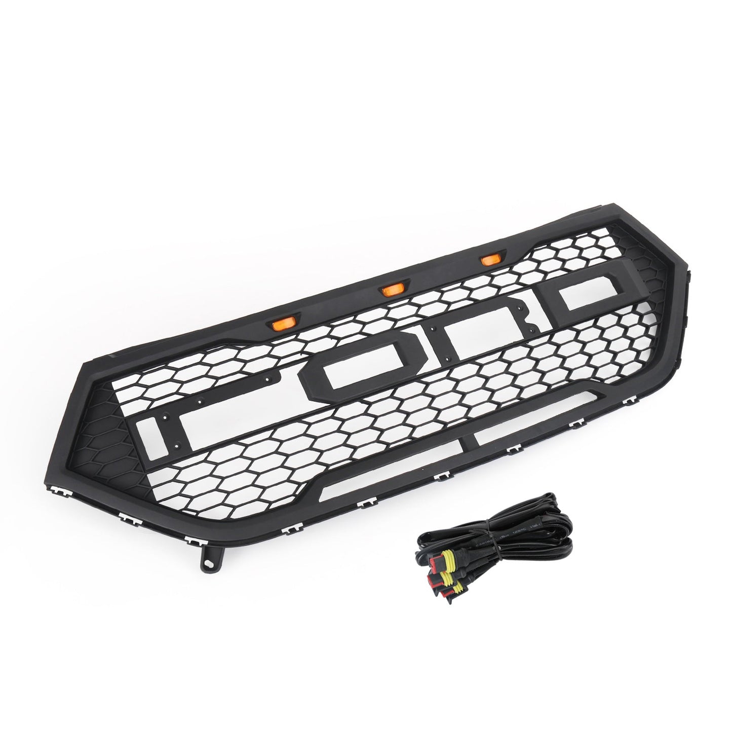 2015-2018 Ford Edge Raptor Style Front Bumper Grill Upper Black Grill