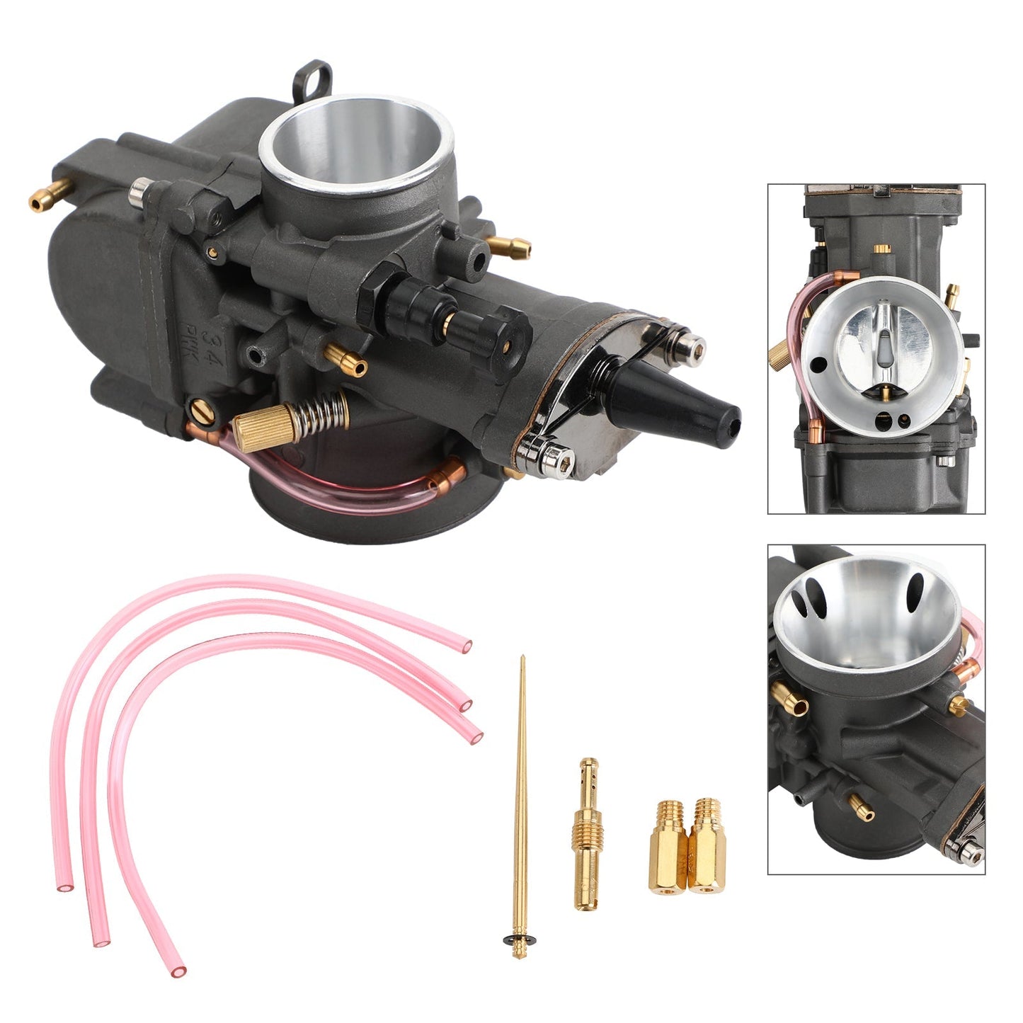 Carburador Keihin Mikuni Dellorto Koso con Power Jet PWK de aluminio de 34 mm universal