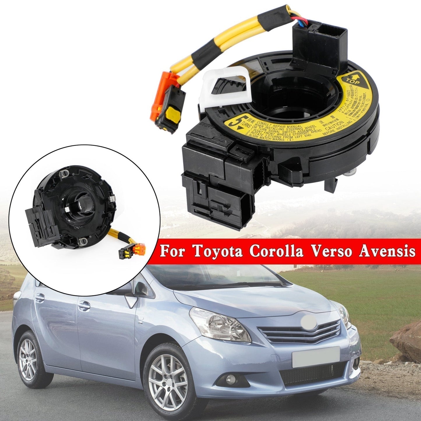 2003-2009 For Toyota AVENSIS T25 84306-05050 Squib Spiral Cable Clock Spring For Toyota Corolla Verso Avensis