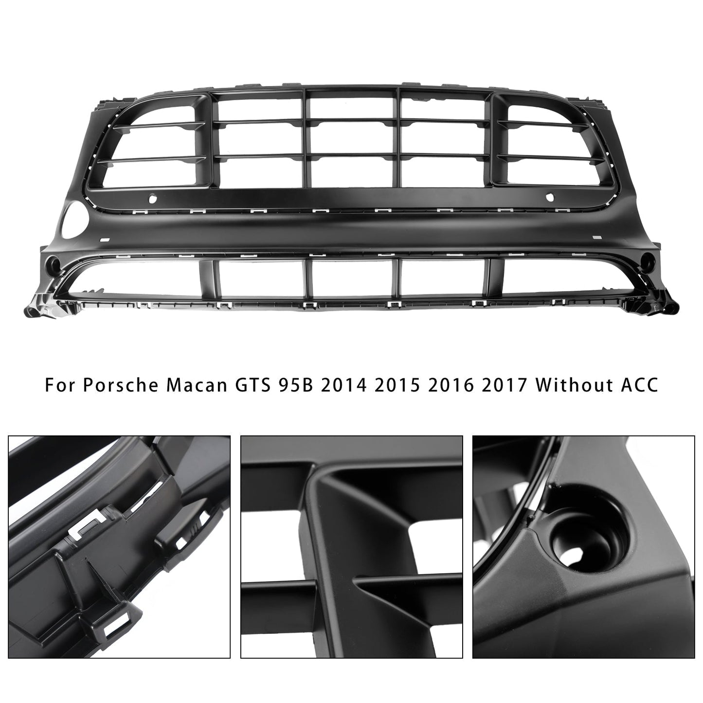 2014-2017 Porsche Macan GTS Front Bumper Grill Grille 95B807683-AG-0K1