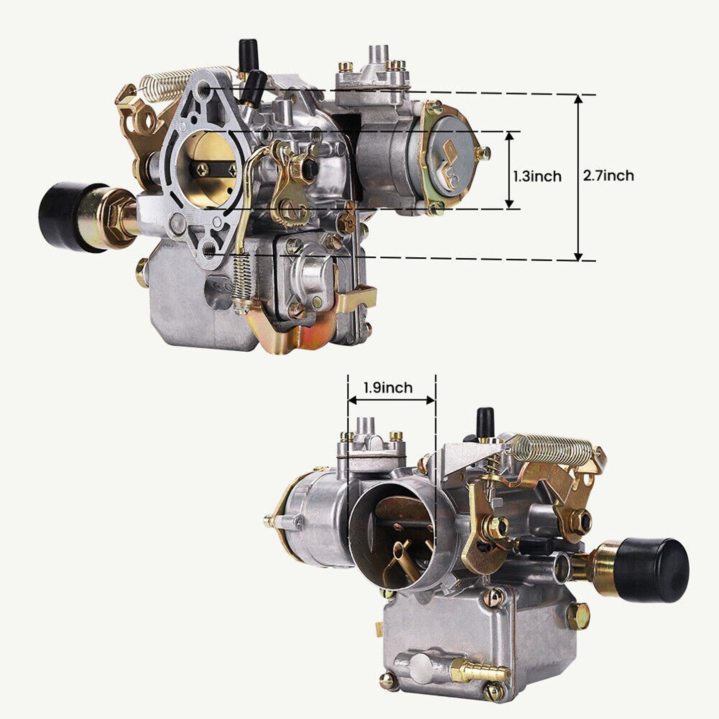 VW Coccinelle 1971-1979 Double Port 1600cc 12V 34 Pict-3 Carburateur 113129031K 8-1289-B