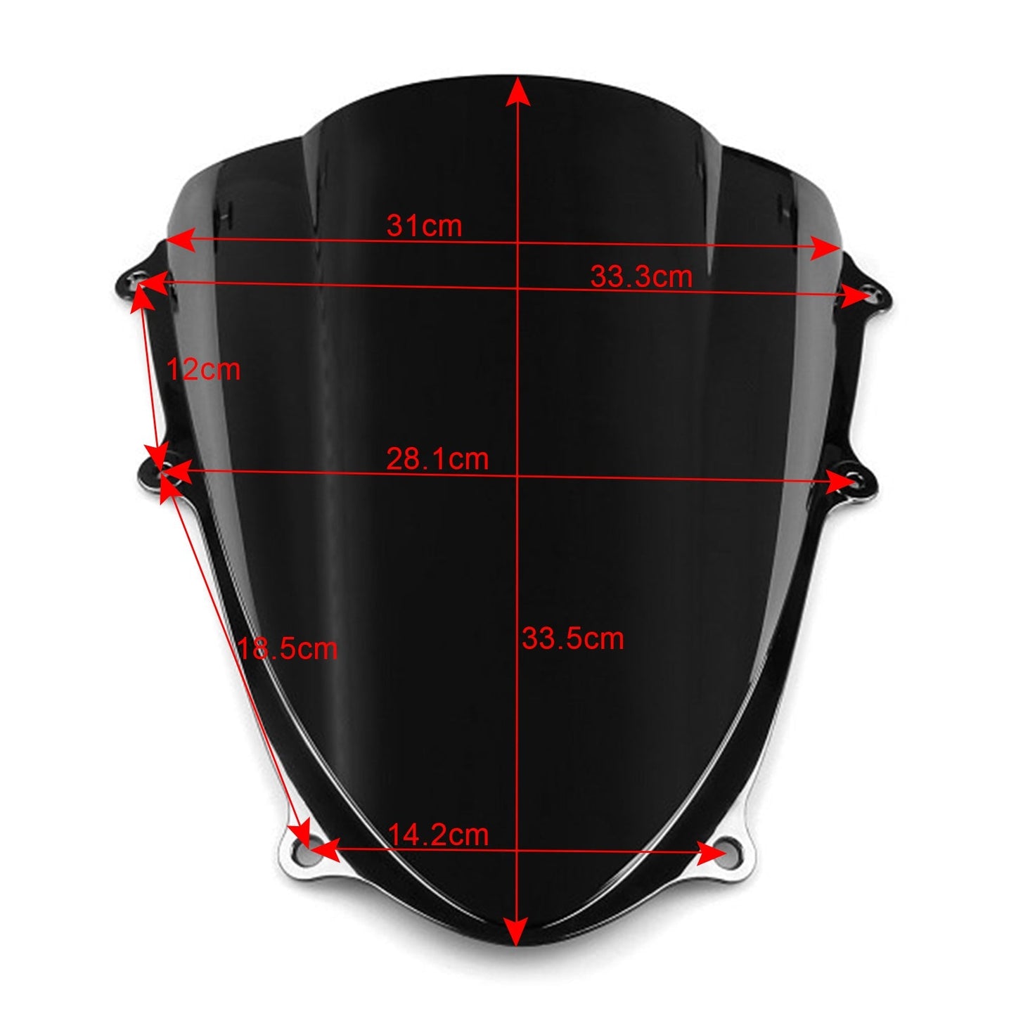 Pare-brise double bulle K9 noir 09-16