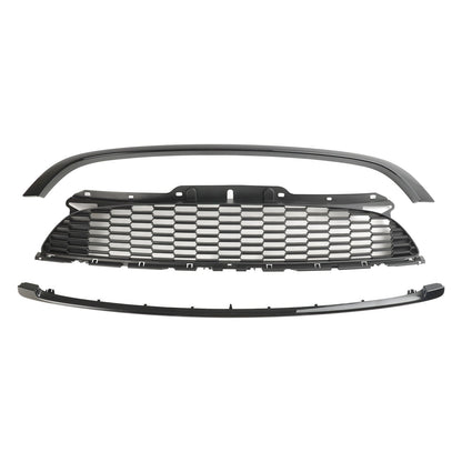 2007-2013 Mini R56 Cooper S & JCW 3-Door Hatchback 3PCS Gloss Black Front Grille Grill