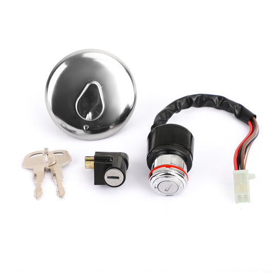 Suzuki GN125 1982-2001 Complete Lock Set Ignition Switch 2 Keys Petrol Cap