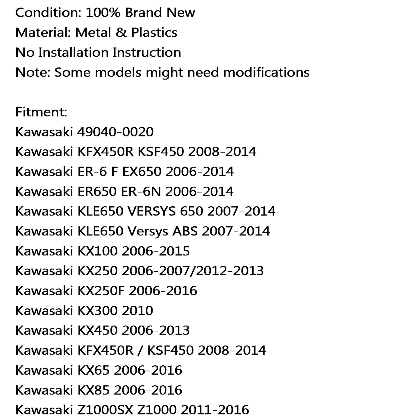 Fuel Pump For For Kawasaki 49040-0020 KX Z1000 Ninja 300 650 500R ZX 14R 10R 6R 2010 Assosary