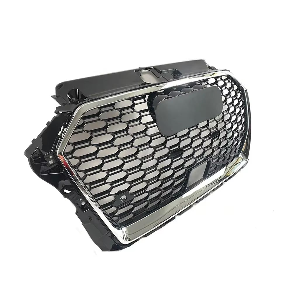 2017-2019 Audi A3 8VPA To RS3 Style High Quality Honeycomb Chrome Grille With ACC