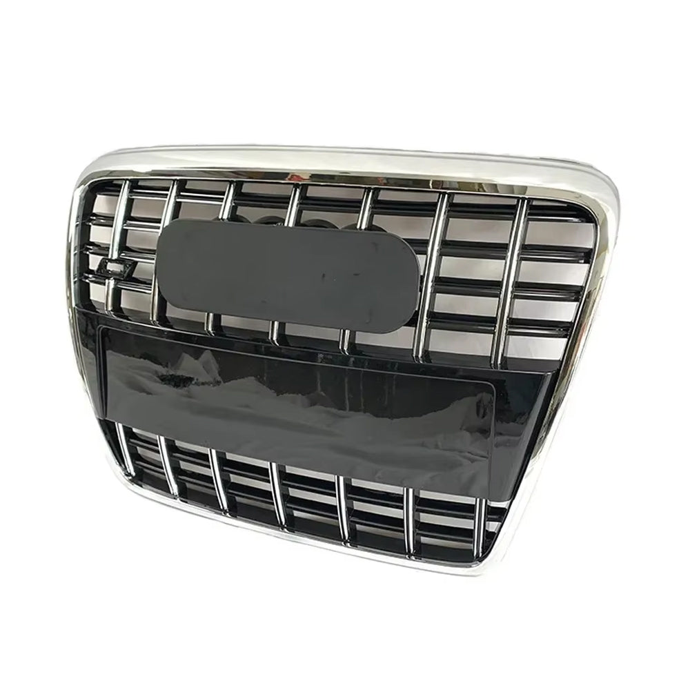 2005-2011 Audi A6 S6 C6 To S6 Style Front Bumper Grille Grey And Chrome Trim Grill High Quality Upper Grille