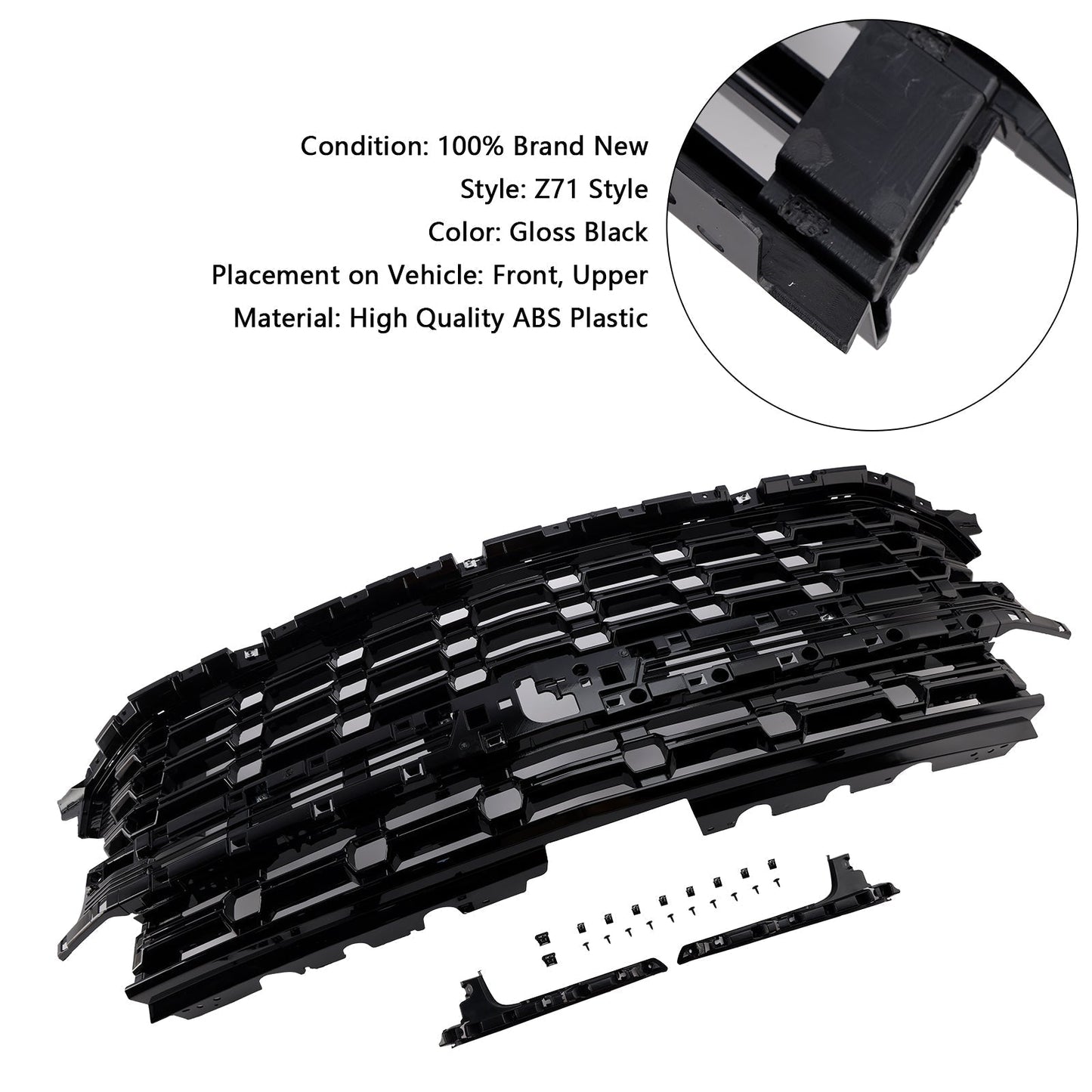 2021-2024 Chevrolet Tahoe Suburban Z71-Look Front Bumper Grille Black 84913568