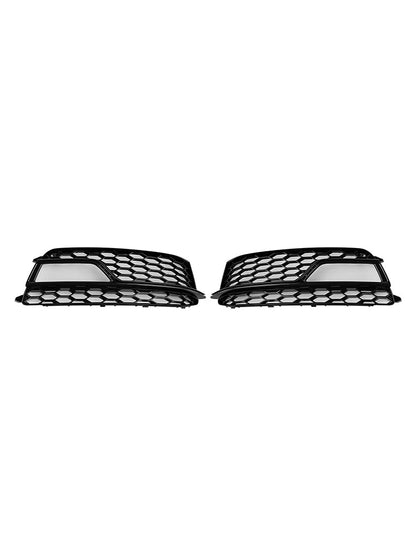 2013-2016 2PCS Front Fog Lamp Black Grille Grill Fit AUDI A5 S-Line S5