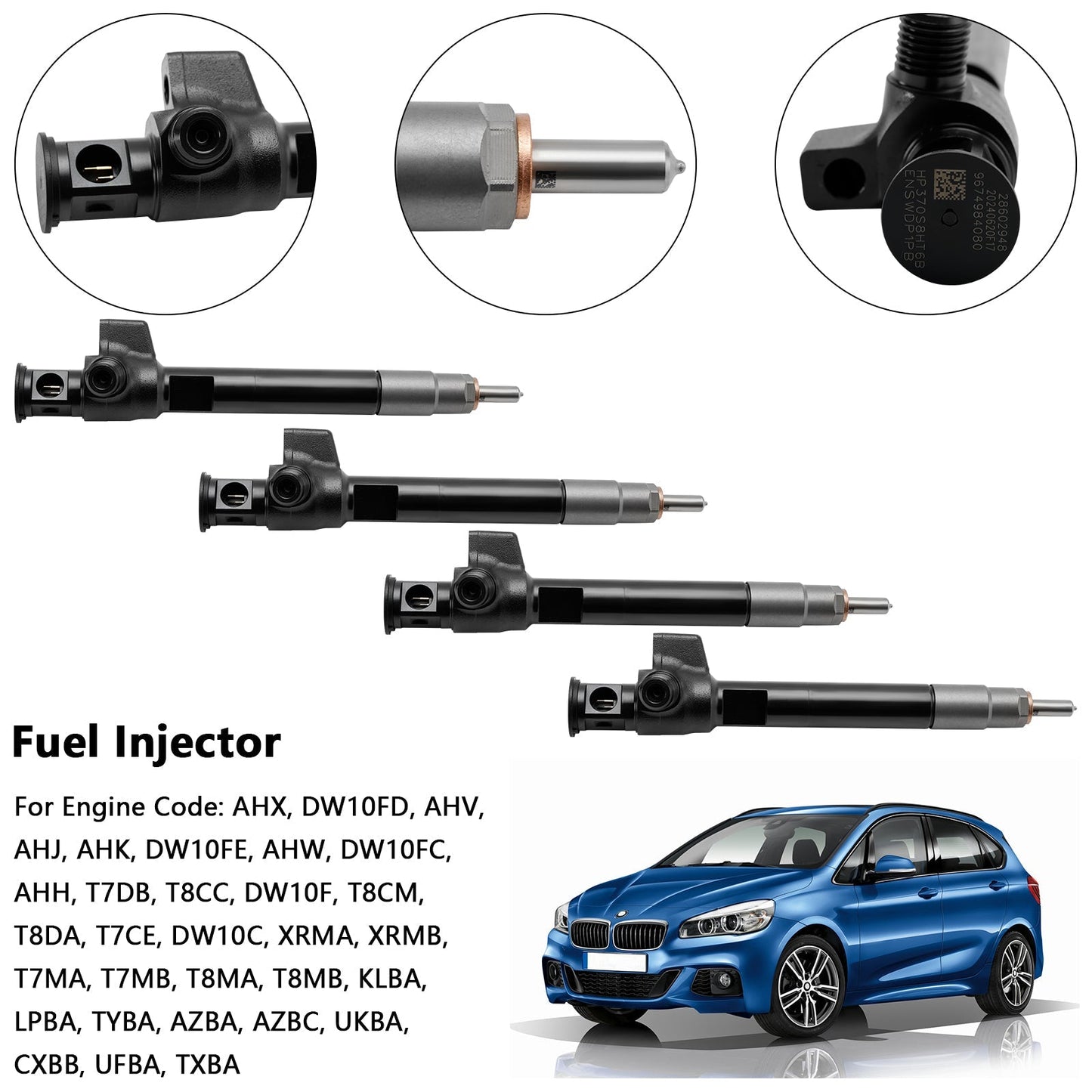 Injecteur de carburant diesel Ford Delphi 4 pièces 28388960 9674984080 28602948