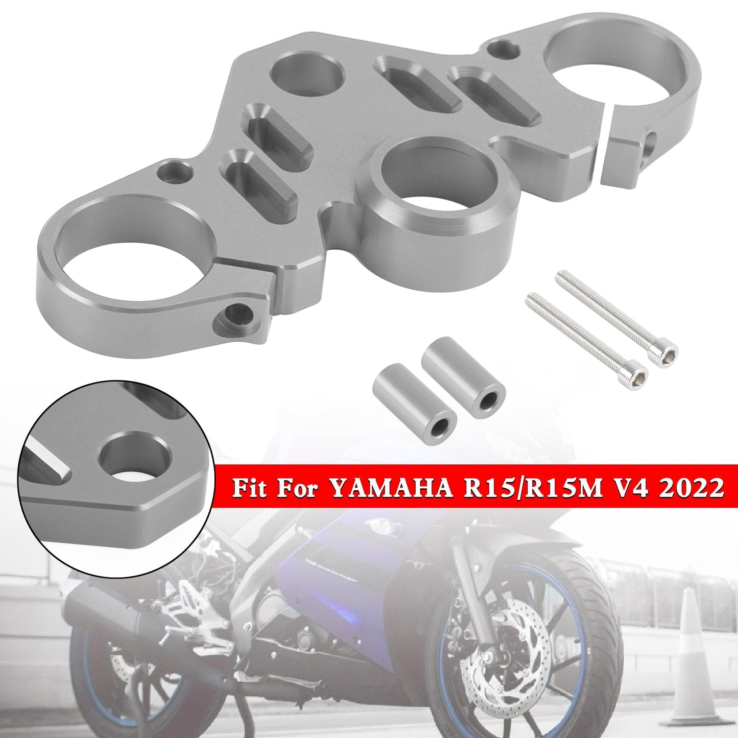 Abrazadera superior delantera de aluminio CNC para tija de sillín para Yamaha R15 V4 R15M 2022
