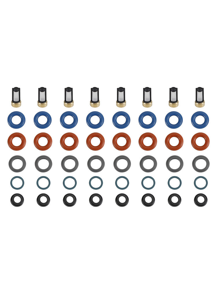 Volvo S80 XC90 4.4L 8PCS Fuel Injectors Repair Seal Kit Filter Cap FJ1073 85212247 1550589